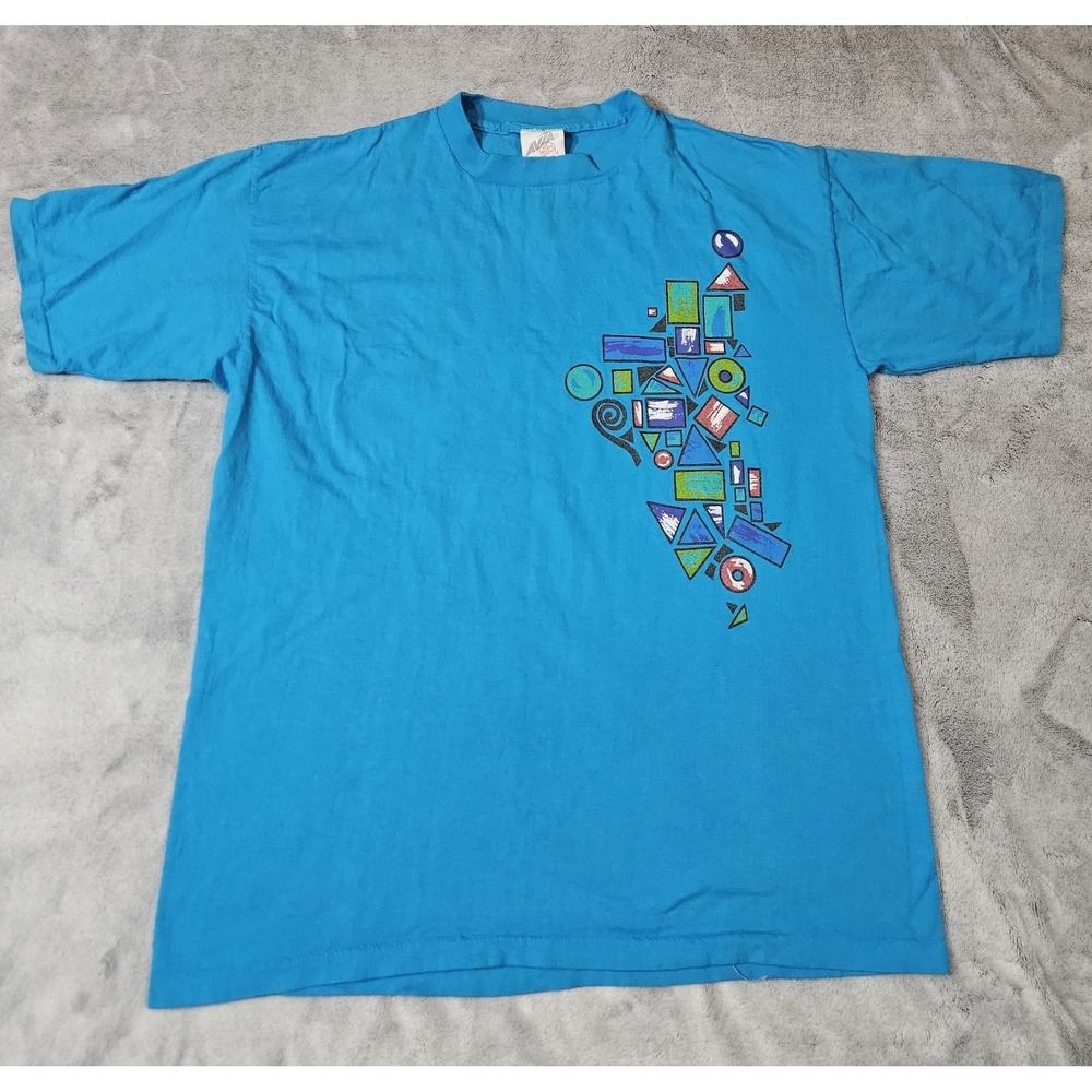 Vintage Single Stitch Abstract Print T-Shirt Avia Men's Size Medium